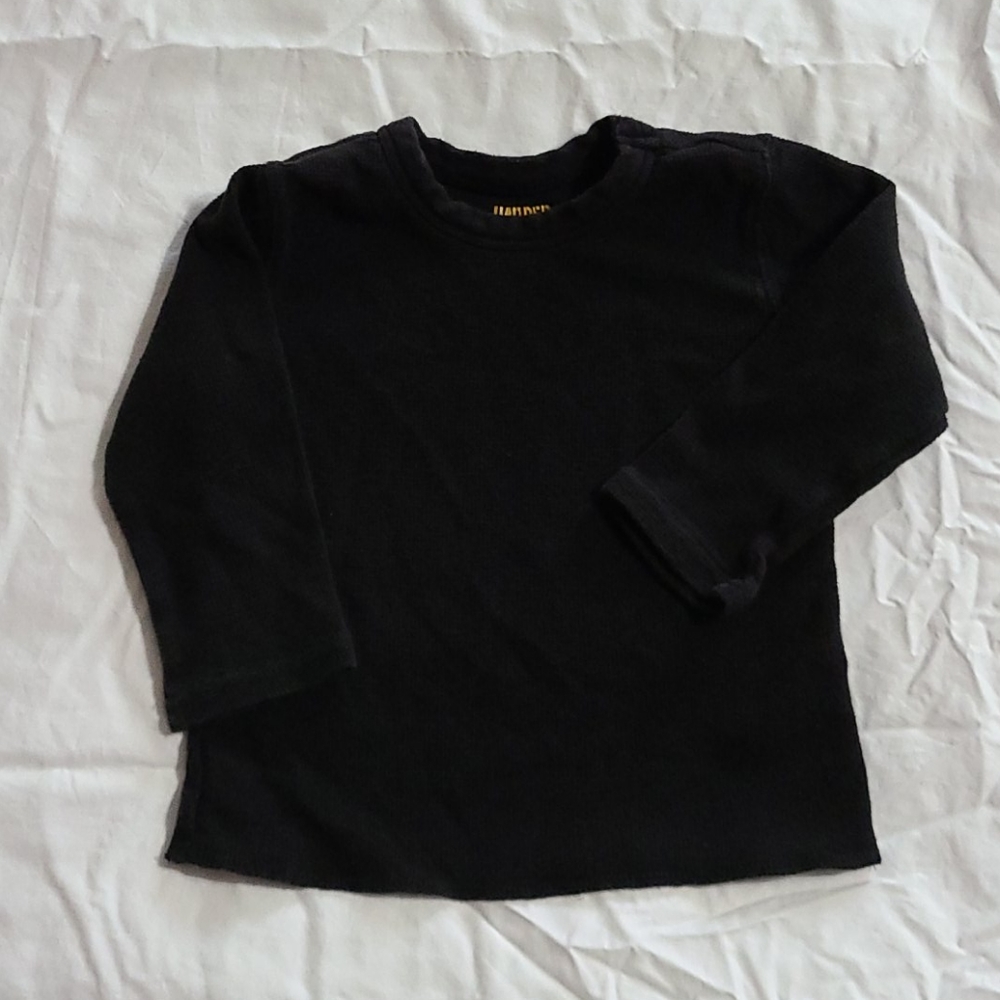 Harper Canyon long-sleeve black tee, 18 mos
